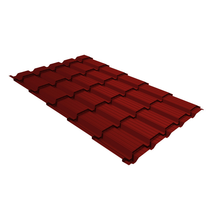 Металлочерепица Grand Line Quadro profi (Квадро Профи) 0,5 Satin RAL 3011 коричнево-красный