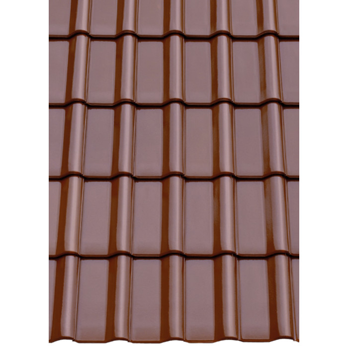 Керамическая черепица ABC Modena 11, Марон (ангоб)